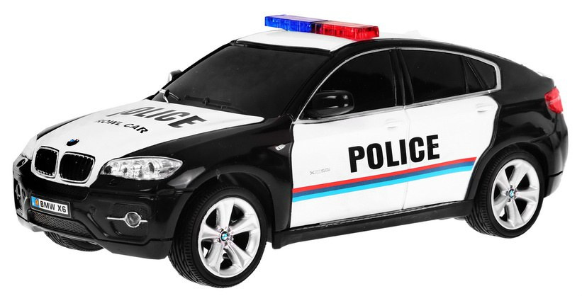Ramiz 1:24 R/C licencijuotas policijos automobilis Bmw X 6 Juodas Police