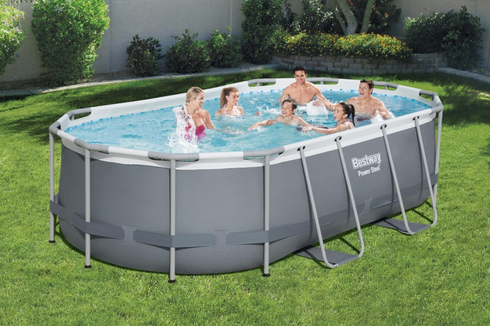 Bestway 56620 "Power Steel" 427 x 250 x 100 cm, ovalaus baseino rinkinys