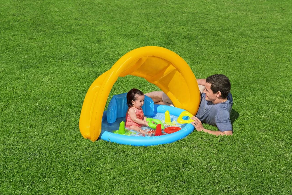 Baseinas su stogeliu 115x89x76cm su BESTWAY Dėlionės žaidimas
