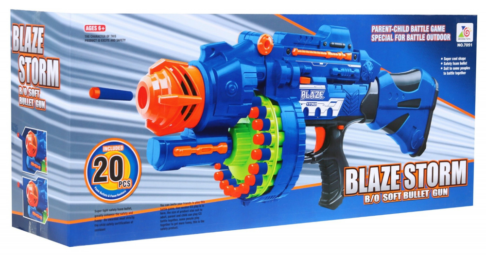Ramiz Blaze Storm galingas pusiau automatinis būgninis šautuvas (nuo 6 metų)