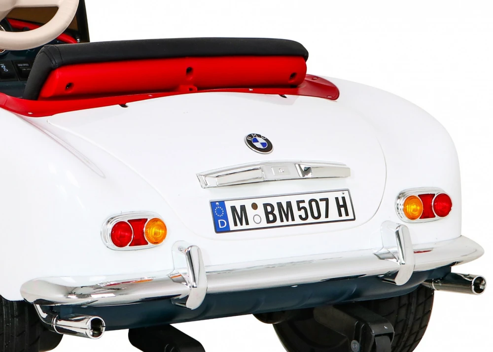RAMIZ Autko BMW 507 Retro elektryczne vaikams Baltas roadster