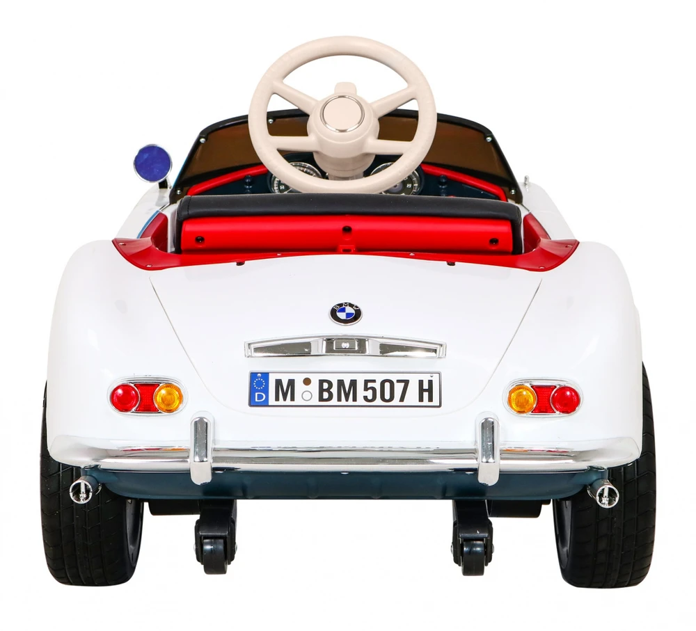 RAMIZ Autko BMW 507 Retro elektryczne vaikams Baltas roadster