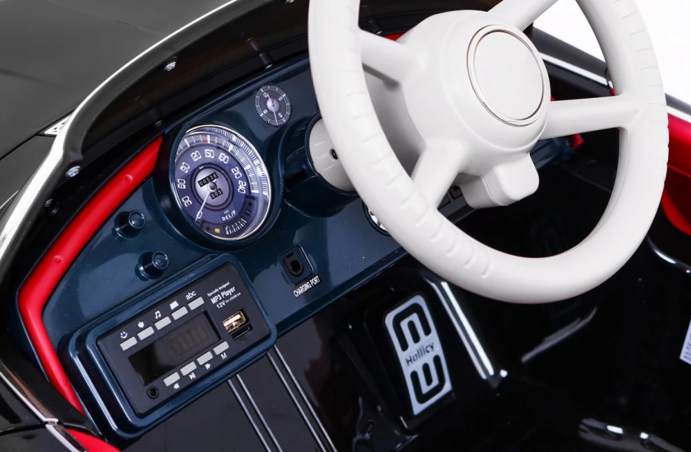 Ramiz Autko BMW 507 Retro elektryczne vaikams Juodas Roadster