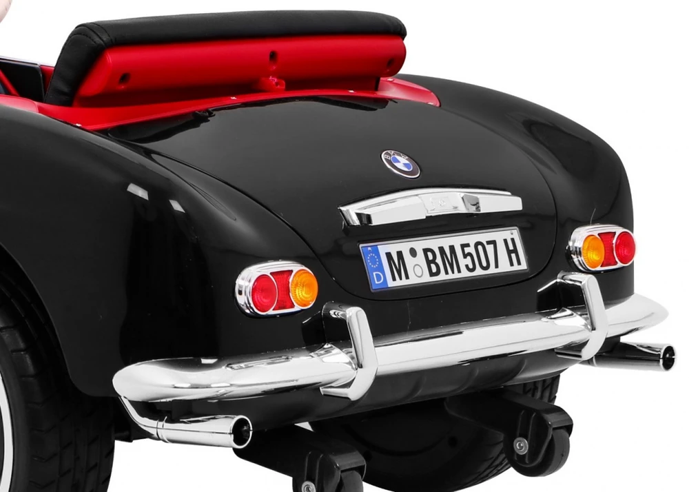 Ramiz Autko BMW 507 Retro elektryczne vaikams Juodas Roadster