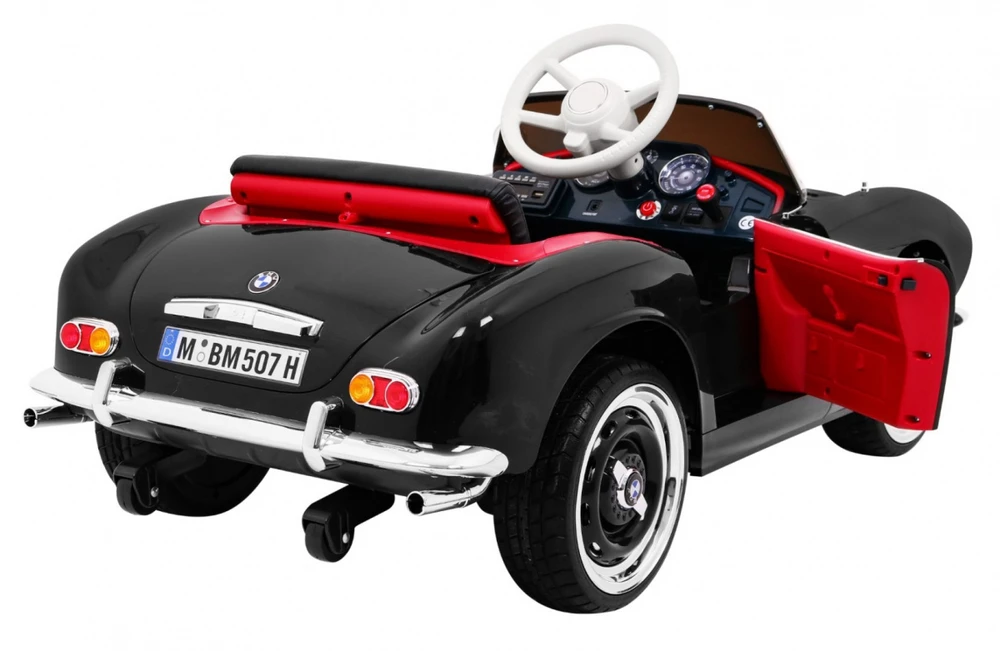 Ramiz Autko BMW 507 Retro elektryczne vaikams Juodas Roadster