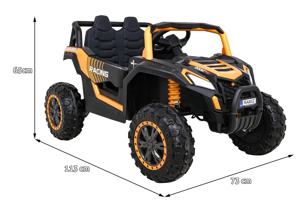 Ramiz Dvivietis elektromobilis UTV Buggy Racing 4x4, Gold