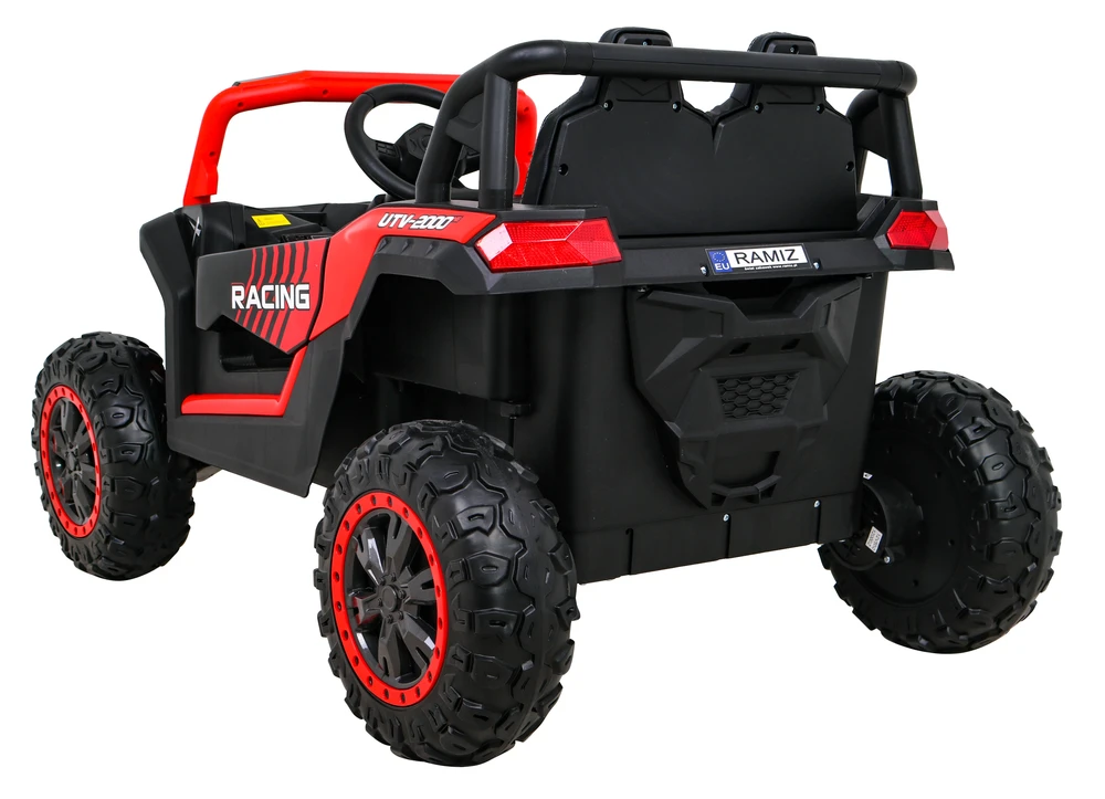 Ramiz Elektromobilis Buggy UTV Racing 4x4 raudonas, vienvietis