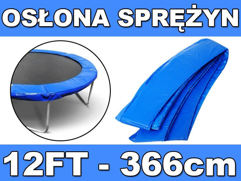Spyruoklių apsaugos danga batutui SkyRamiz 366 cm/12FT, mėlyna