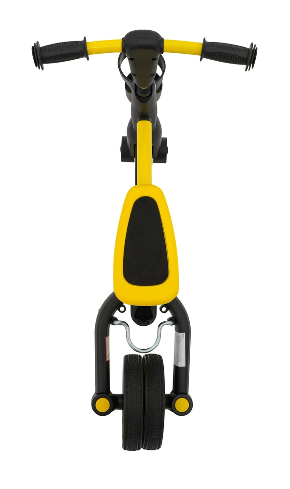 Stumiamas triratukas su rankene Happy Bike 3in1 Sportrike geltonos spalvos