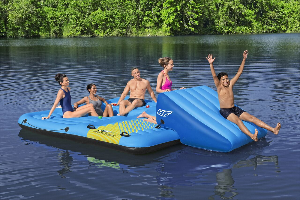 HYDRO-Force Island + Slide 376x311cm BestWay