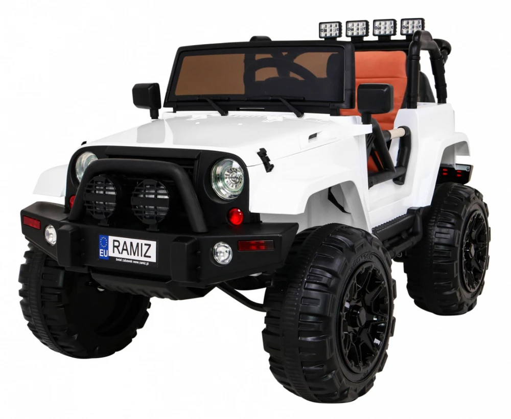 Ramiz Elektromobilis Jeep All Terrain, baltas