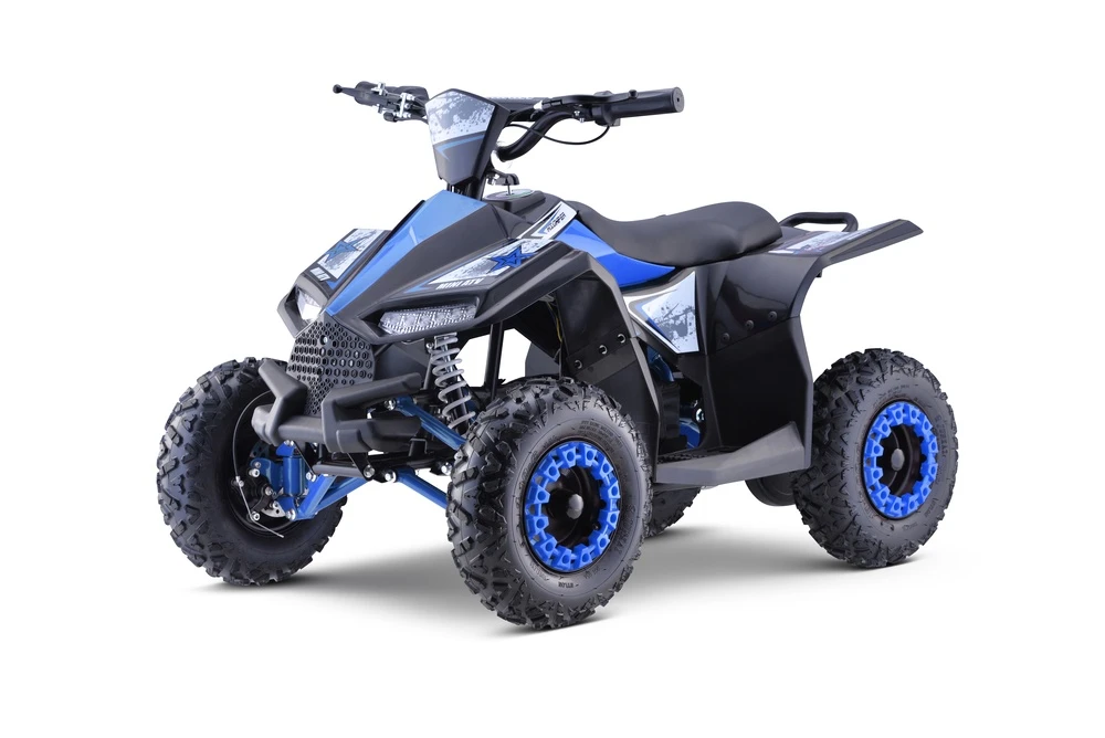 Ramiz Quad Highper Baterija Mėlyna 35km/h + 1000W variklis be šepetėlių + pripučiami ratai + sėdynės reguliavimas