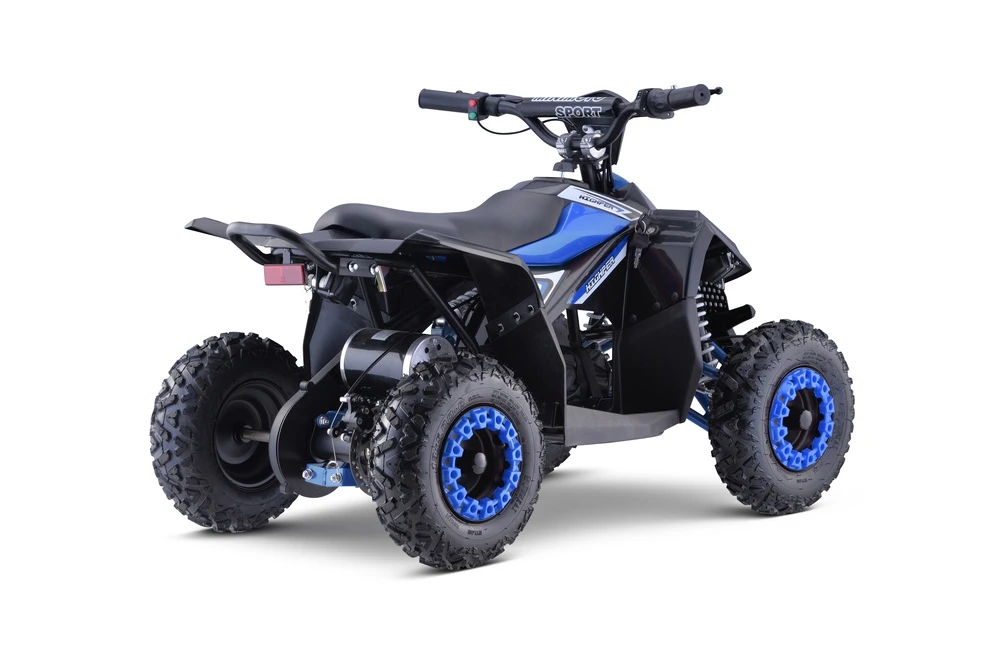 Ramiz Quad Highper Baterija Mėlyna 35km/h + 1000W variklis be šepetėlių + pripučiami ratai + sėdynės reguliavimas