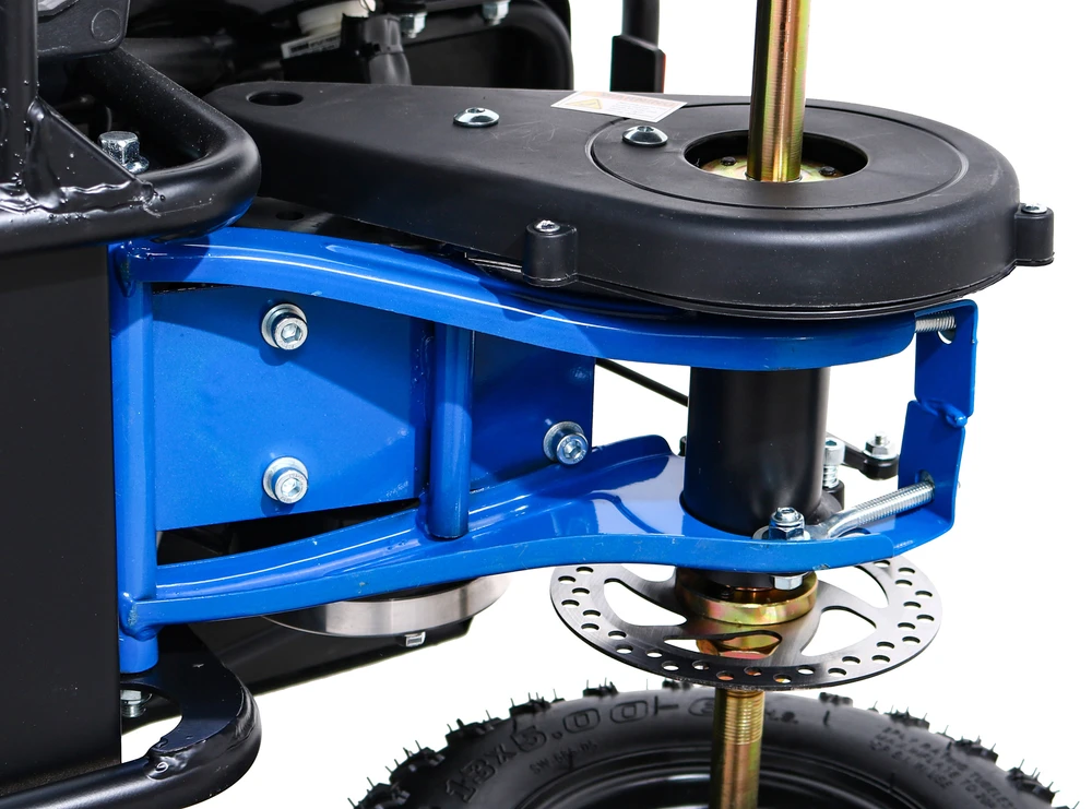 Ramiz Quad Highper Baterija Mėlyna 35km/h + 1000W variklis be šepetėlių + pripučiami ratai + sėdynės reguliavimas