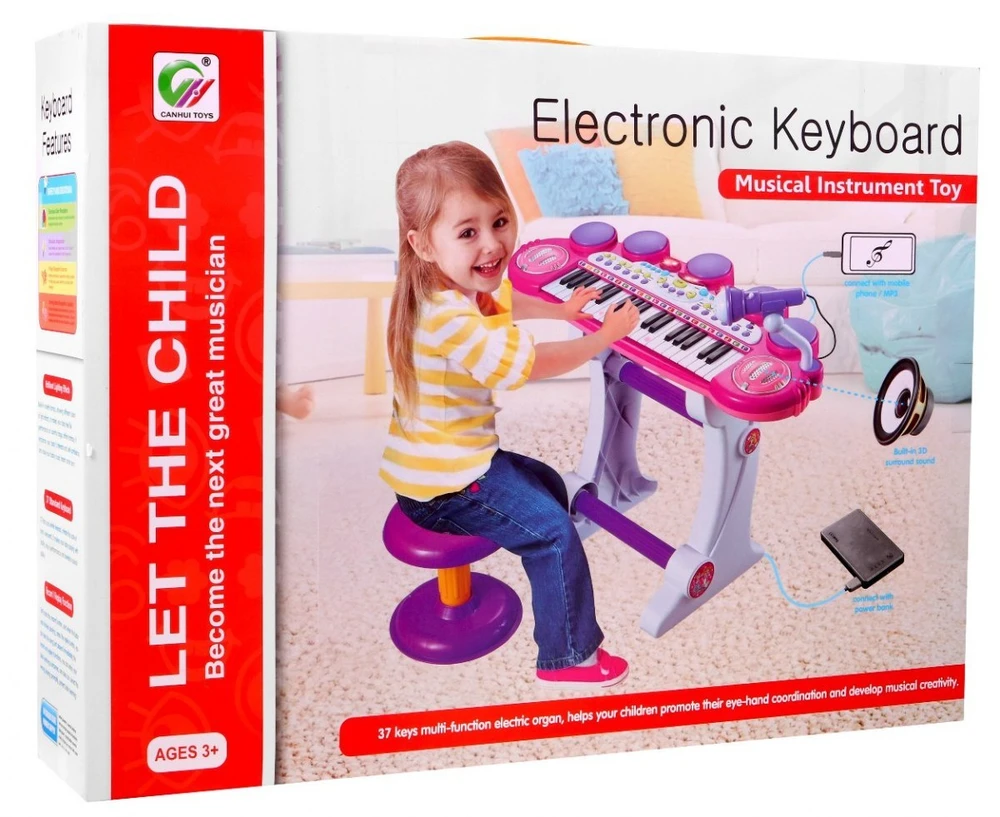 Ramiz Klaviatūra USB MP3 būgnai 3 oktavos