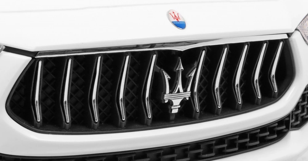 Ramiz Elektrinė mašina vaikams Maserati Ghibli Elektrinė mašina vaikams baltos spalvos