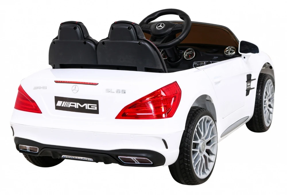 Ramiz Elektrinė mašina vaikams Mercedes Benz AMG SL65 S baltos spalvos