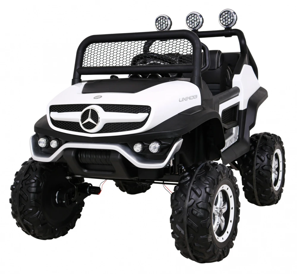 Ramiz Elektromobilis Mercedes Benz Unimog 4x4, Baltas