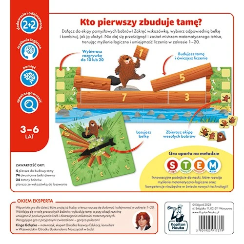 Kapitan Nauka Kapitono mokslas gerai suskaičiuoja, bebras! Matematinis edukacinis žaidimas Gr0673