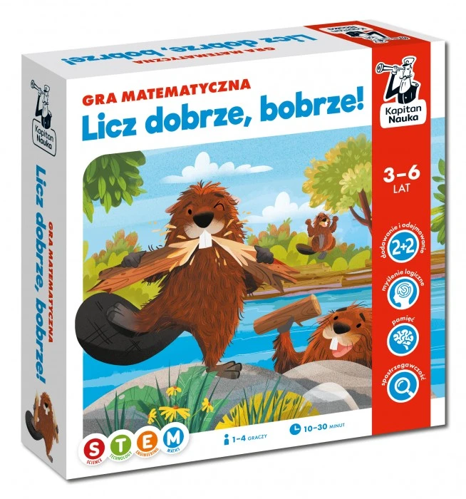 Kapitan Nauka Kapitono mokslas gerai suskaičiuoja, bebras! Matematinis edukacinis žaidimas Gr0673