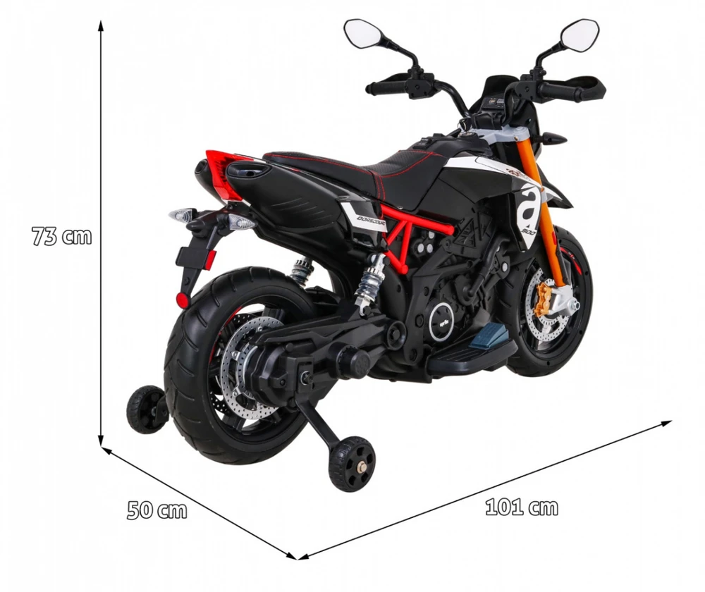 Ramiz Elektrinis vaikų motoroleris 2x12V, 2 pavaros, muzika, nuo 3 metų, juodas