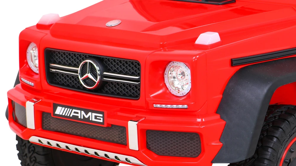 Ramiz Elektrinė mašina vaikams Mercedes G63 6x6 AMG Raudona