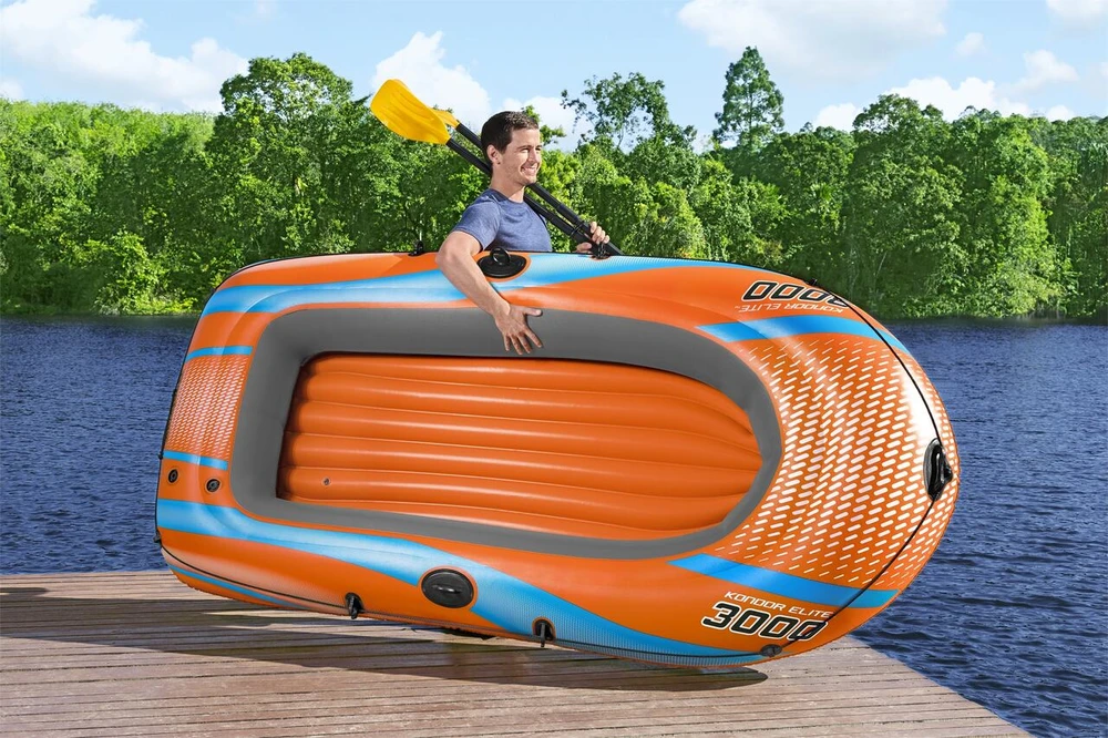 Bestway pripučiamų plaustų rinkinys Kondor Elite 3000 suklijomis ir pompa 61145