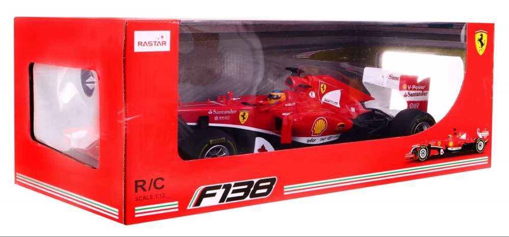 radijo bangomis valdomas žaislinis automobilis Ferrari F1 1:12 RASTAR