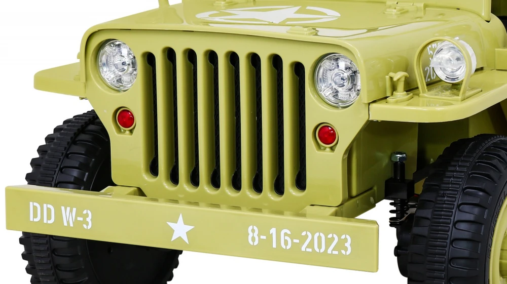 Ramiz Elektrinė mašina vaikams Retro Military Elektrinė mašina vaikams