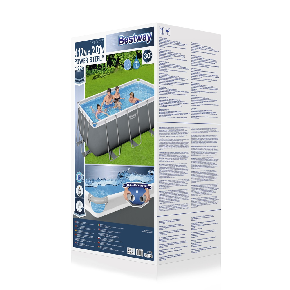 Stovas prie baseino 412 cm x 201 cm x 122 cm POWER STEEL BESTWAY