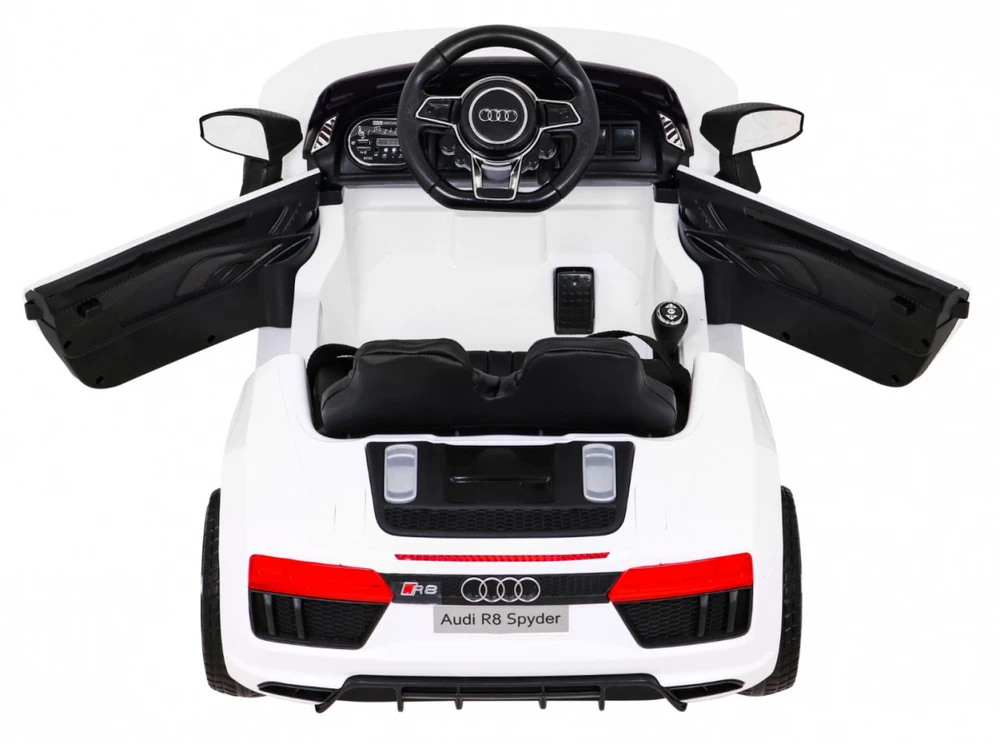 Ramiz Audi R8 na akumulator vaikams Baltas + Pilot + EVA + Wolny Start + MP3 LED