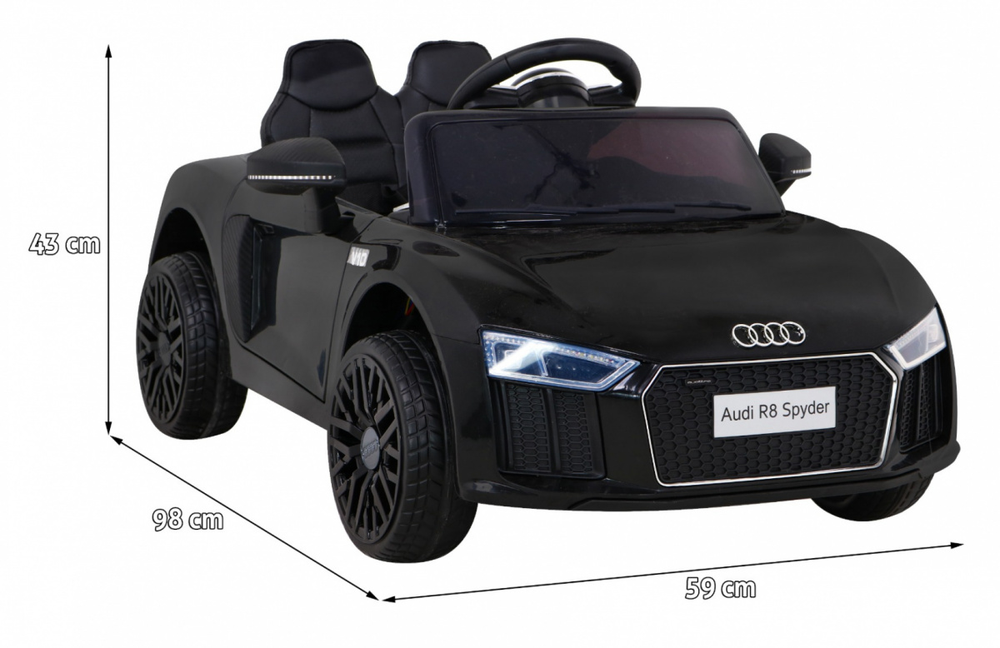 Ramiz Elektrinė mašina vaikams Audi R8 juodos spalvos