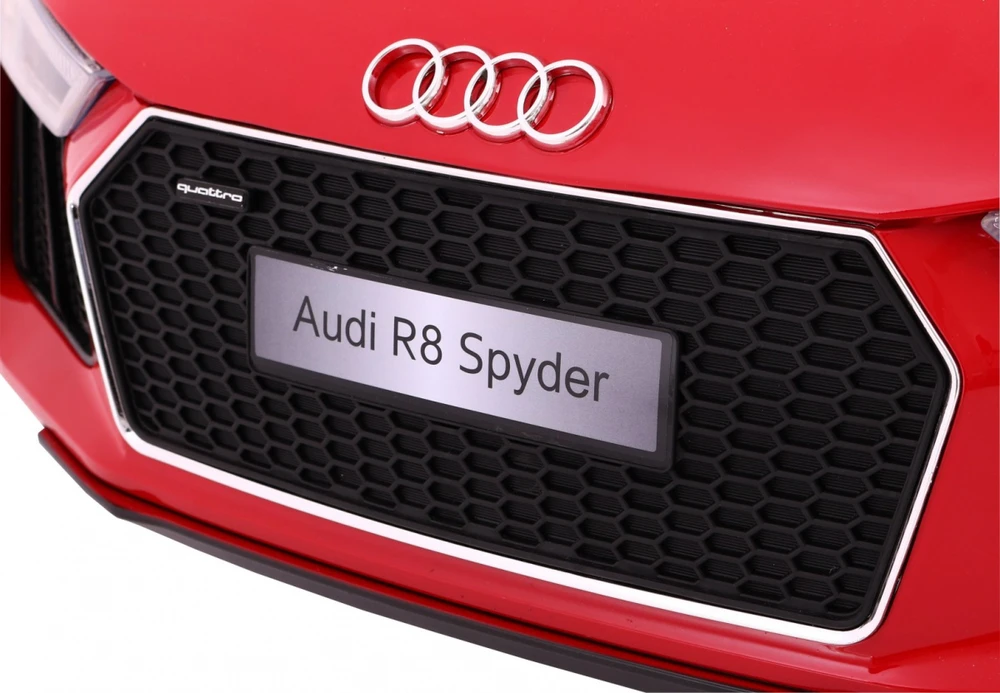 Ramiz Elektromobilis Audi R8 Spyder, raudonas