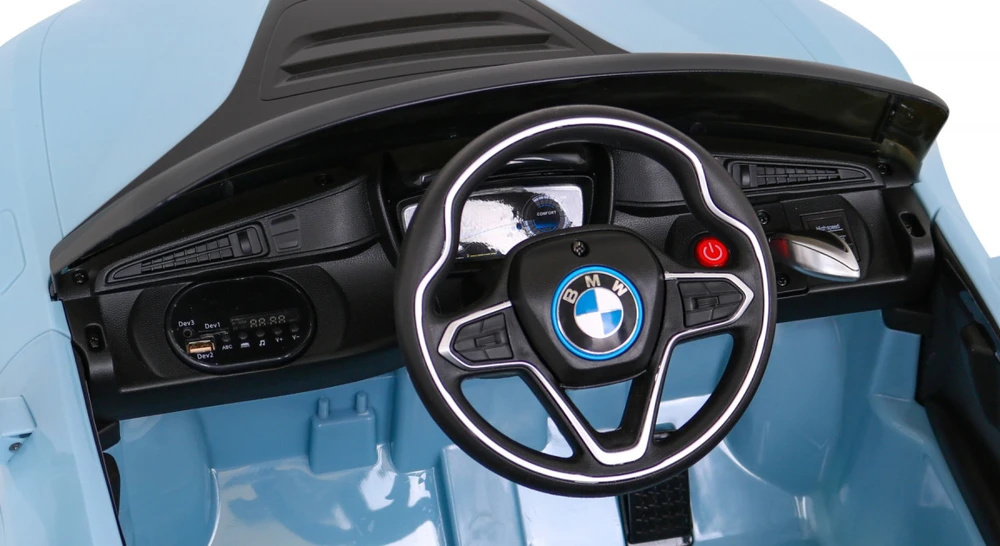 Ramiz Elektrinė mašina vaikams BMW I8 LIFT mėlynos spalvos