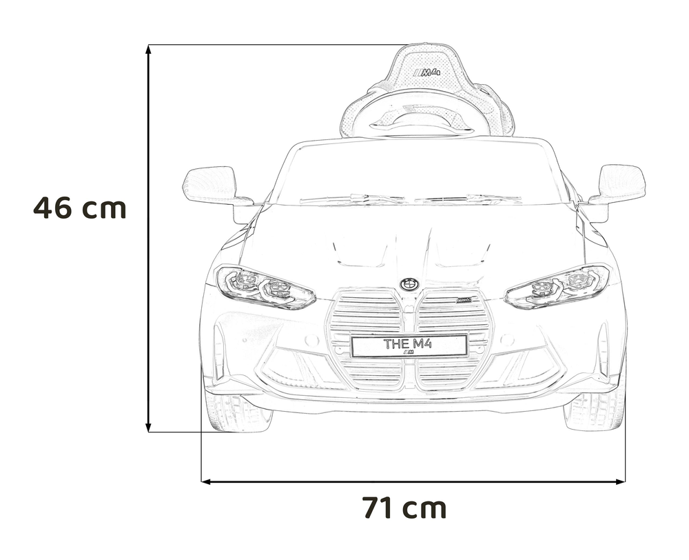 Ramiz Vaikiškas elektromobilis BMW M4 raudonas