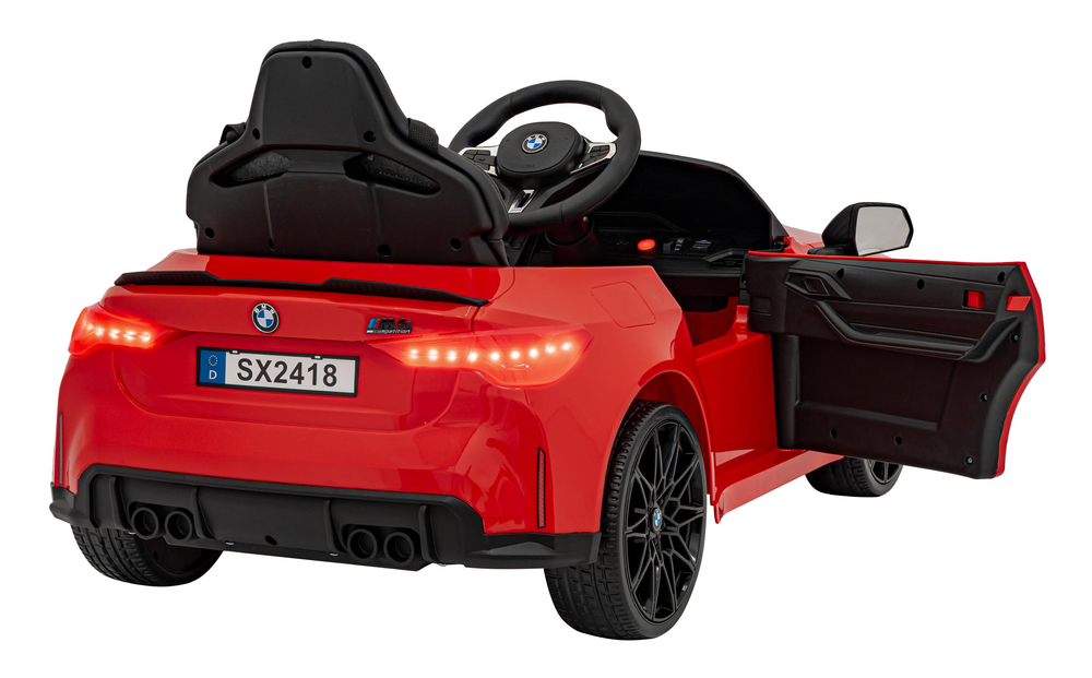 Ramiz Vaikiškas elektromobilis BMW M4 raudonas