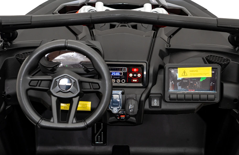 Ramiz Dvivietis elektromobilis vaikams can-am MAVERICK 24v 14Ah juodas