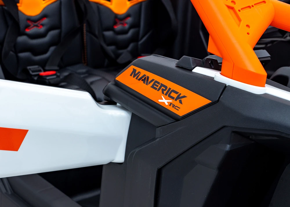 Ramiz Dvivietis elektromobilis vaikams can-am MAVERICK 24v14Ah orandžinis