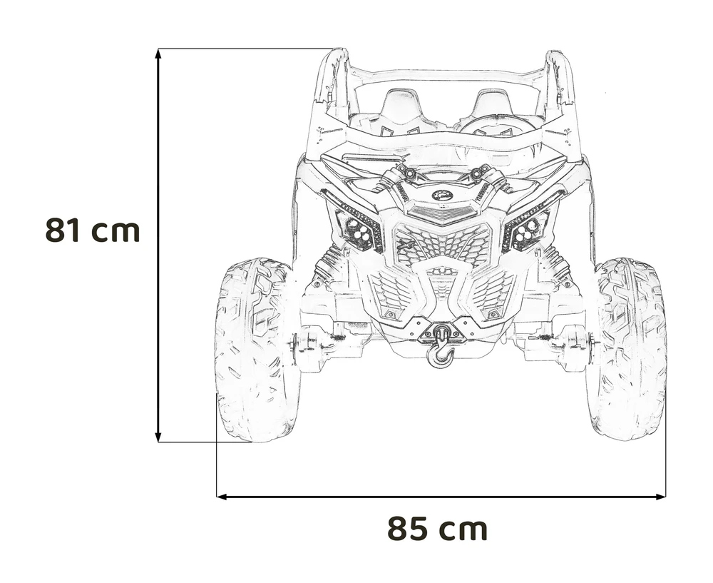 Ramiz Dvivietis elektromobilis vaikams can-am MAVERICK 24v 14Ah juodas