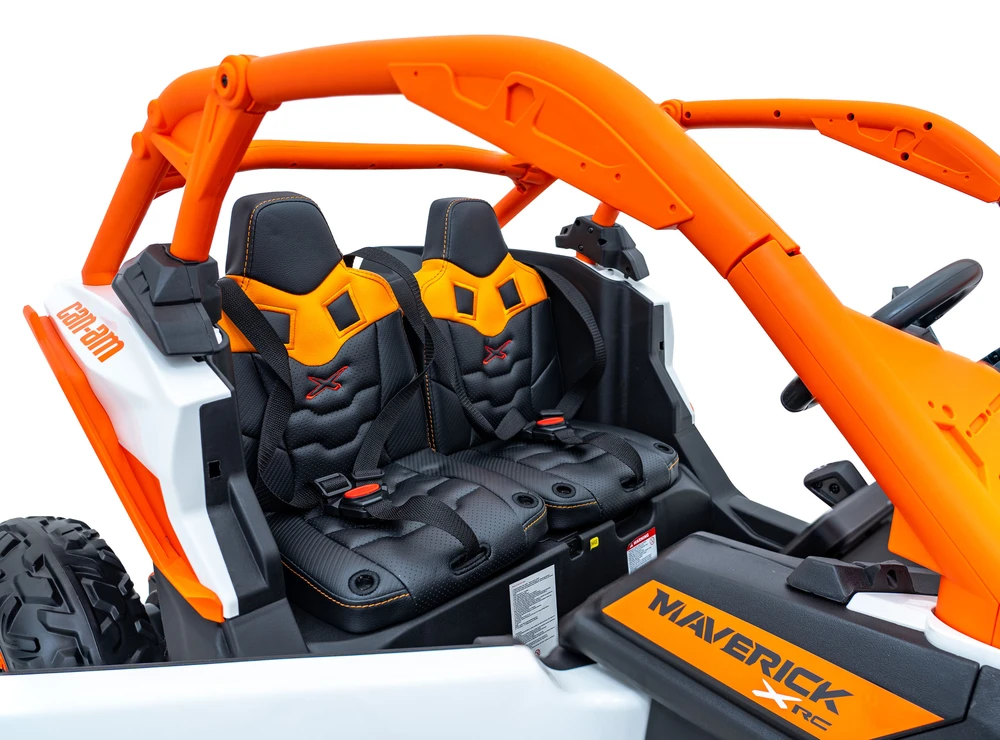 Ramiz Dvivietis elektromobilis vaikams can-am MAVERICK 24v14Ah orandžinis