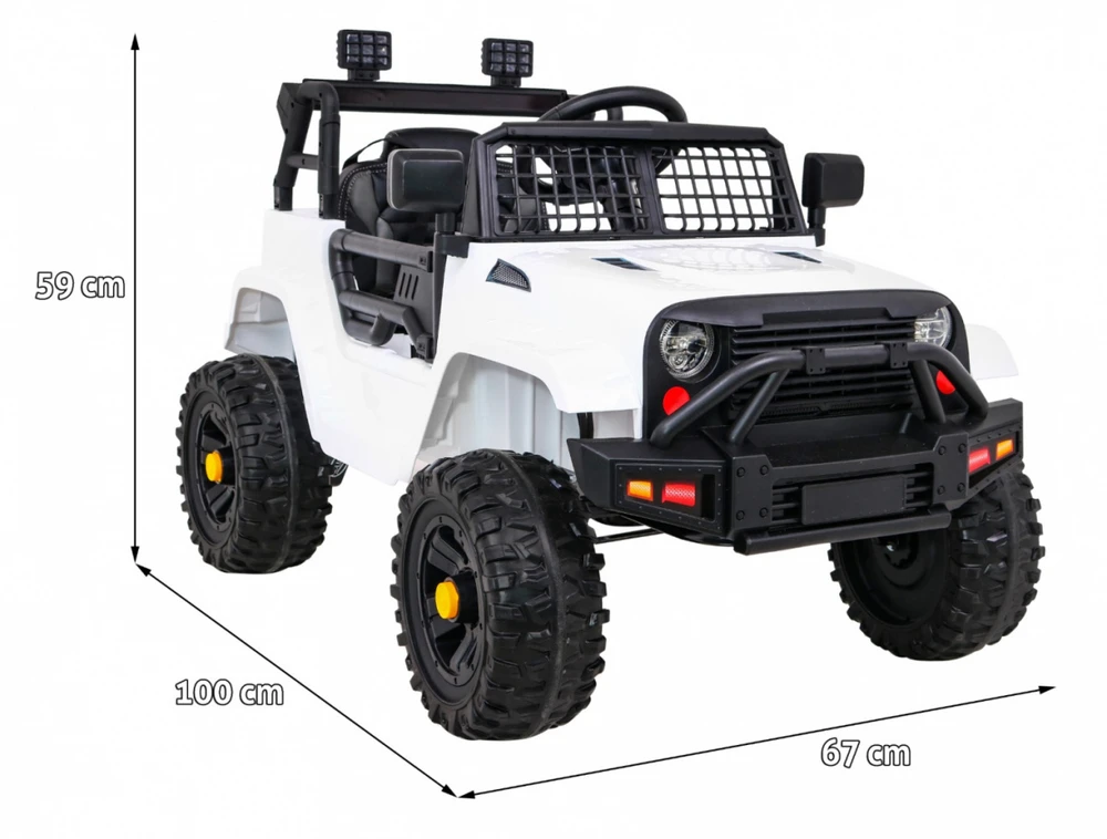 Ramiz Elektromobilis Jeep Dark Night, Baltas