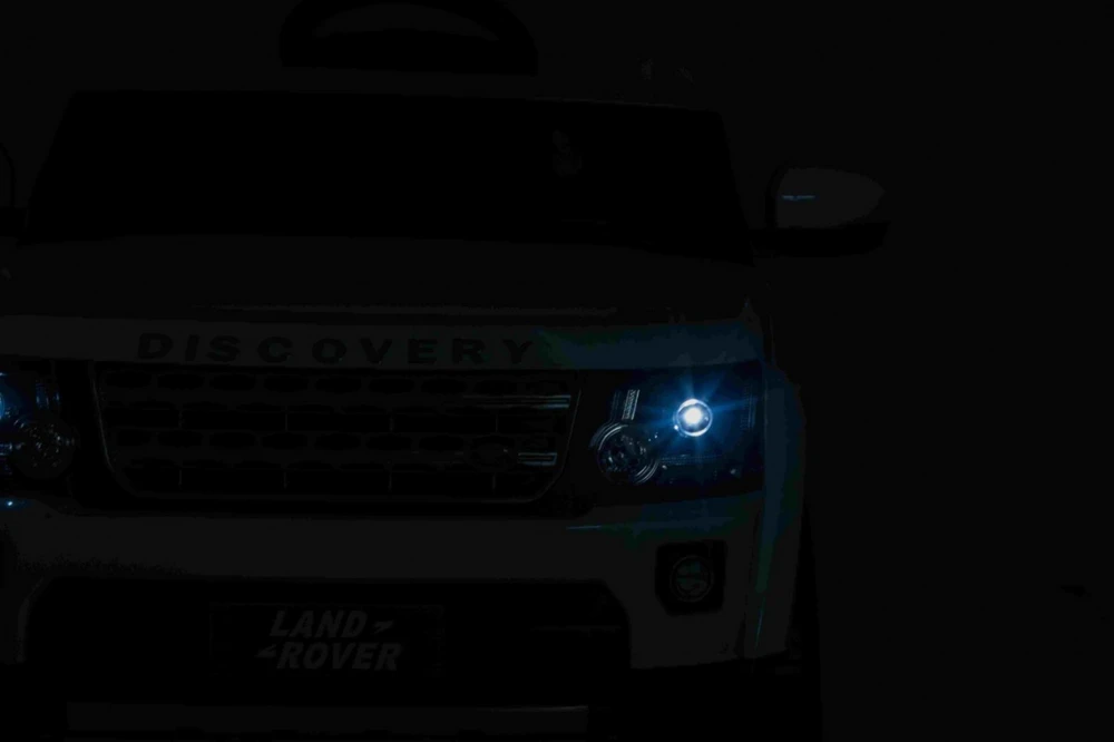 Ramiz Elektromobilis Land Rover Discovery, baltas