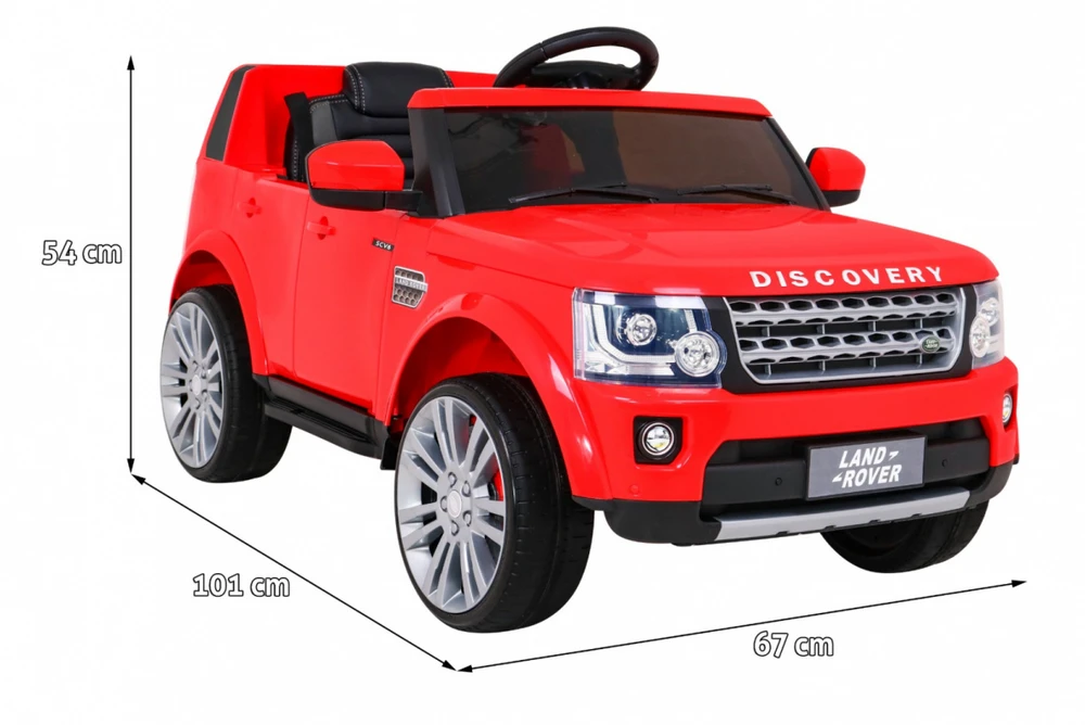 Ramiz Elektromobilis Land Rover Discovery, raudonas