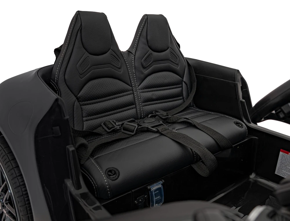 Vaikiškas elektrinis Mercedes Benz AMG SL63 su LED šviesomis ir muzikos funkcija