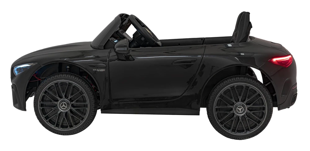 Vaikiškas elektrinis Mercedes Benz AMG SL63 su LED šviesomis ir muzikos funkcija