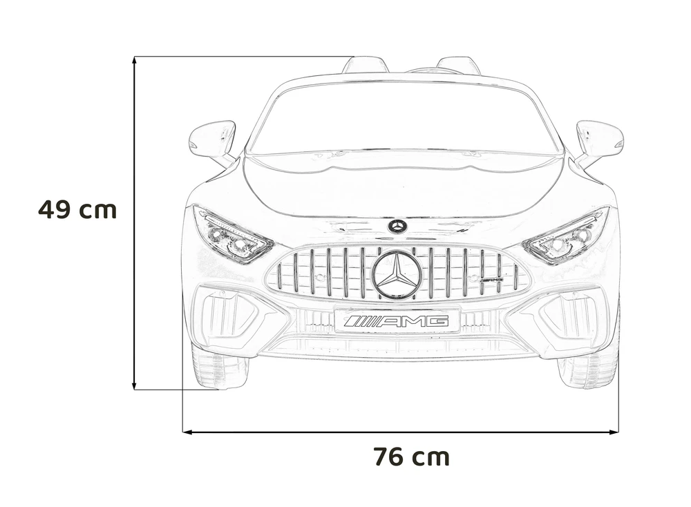 Vaikiškas elektrinis Mercedes Benz AMG SL63 su LED šviesomis ir muzikos funkcija