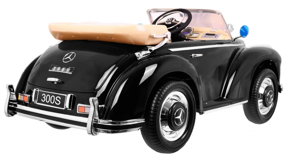 Ramiz Elektromobilis Mercedes Benz 300S Retro, lakuotas juodas