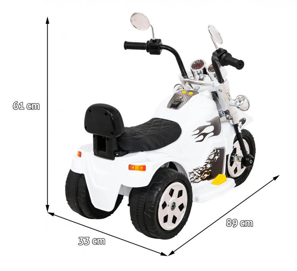 Ramiz Elektrinis motociklas Hot Chopper, Baltas