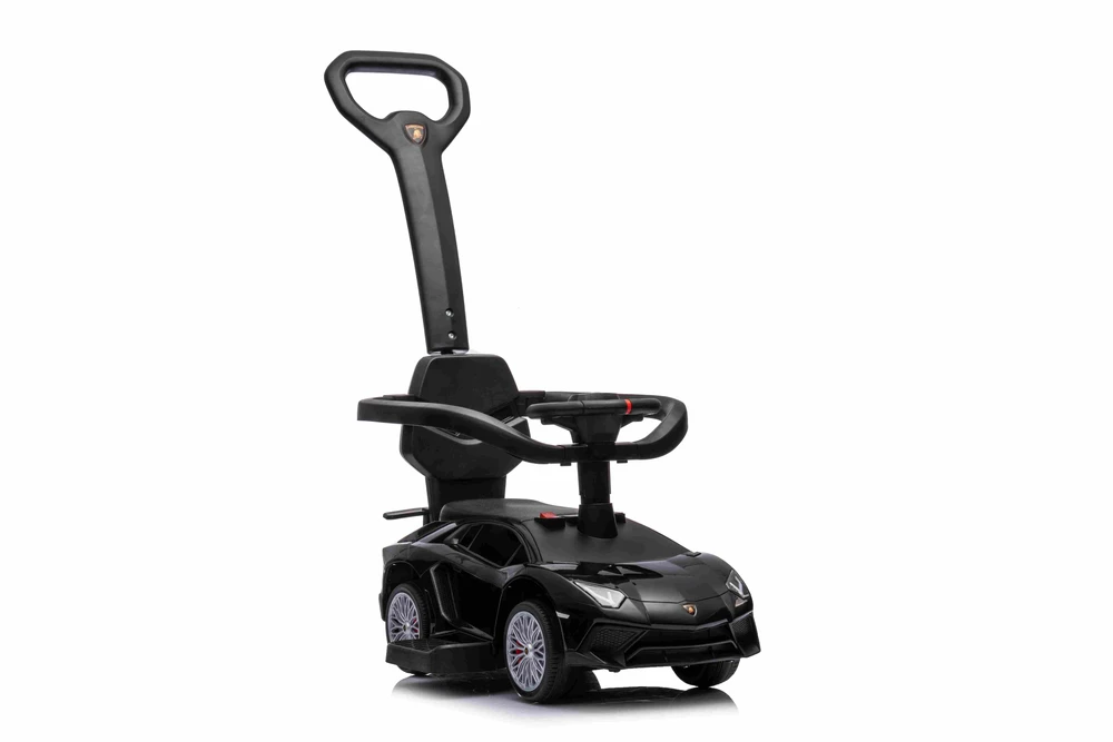Roger Vaikiškas Lamborghini Aventador SV elektrinis triratukas su garsais ir LED šviesomis, iki 30 kg, juodas