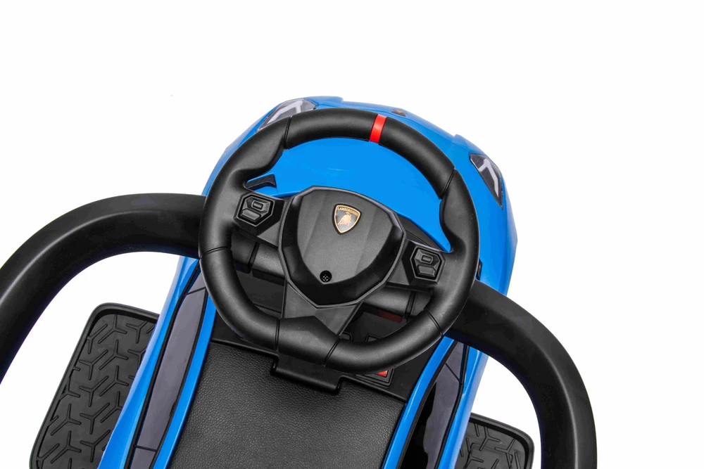 Ramiz Vaikiškas Lamborghini Aventador SV elektrinis triratukas su garsais ir LED šviesomis, iki 30 kg, juodas